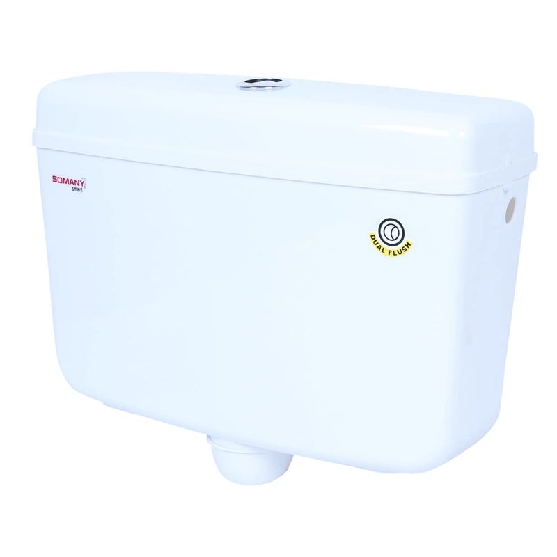 Somany Bathware Smart PP Cistern Size WxPxH 455x135x350mm Dual Flush Tank - Image 1