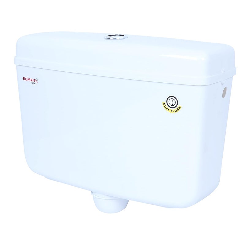 Somany Bathware Smart PP Cistern Size WxPxH 455x135x350mm Dual Flush Tank - Image 3