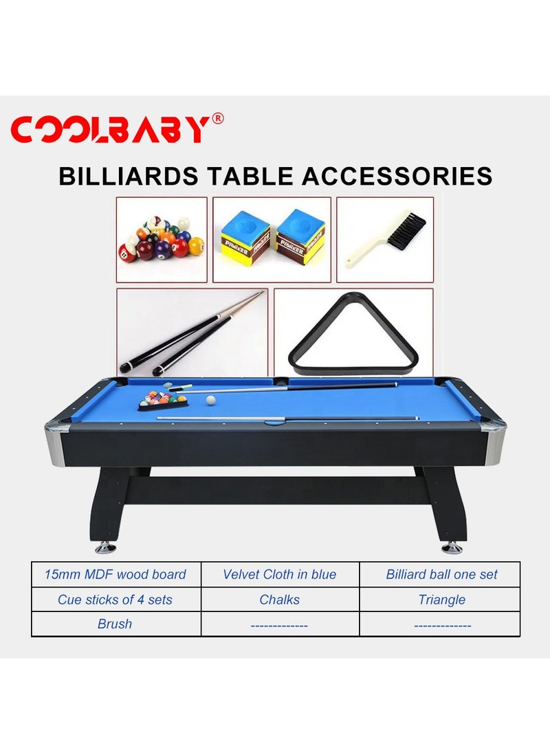 Generic 7ft Auto Ball Return Billiard Pool Table for Club Family Indoor Gym Games Billiards Table - All Accessories Included, Scratch Resistant Luster Long Finish  - Image 4