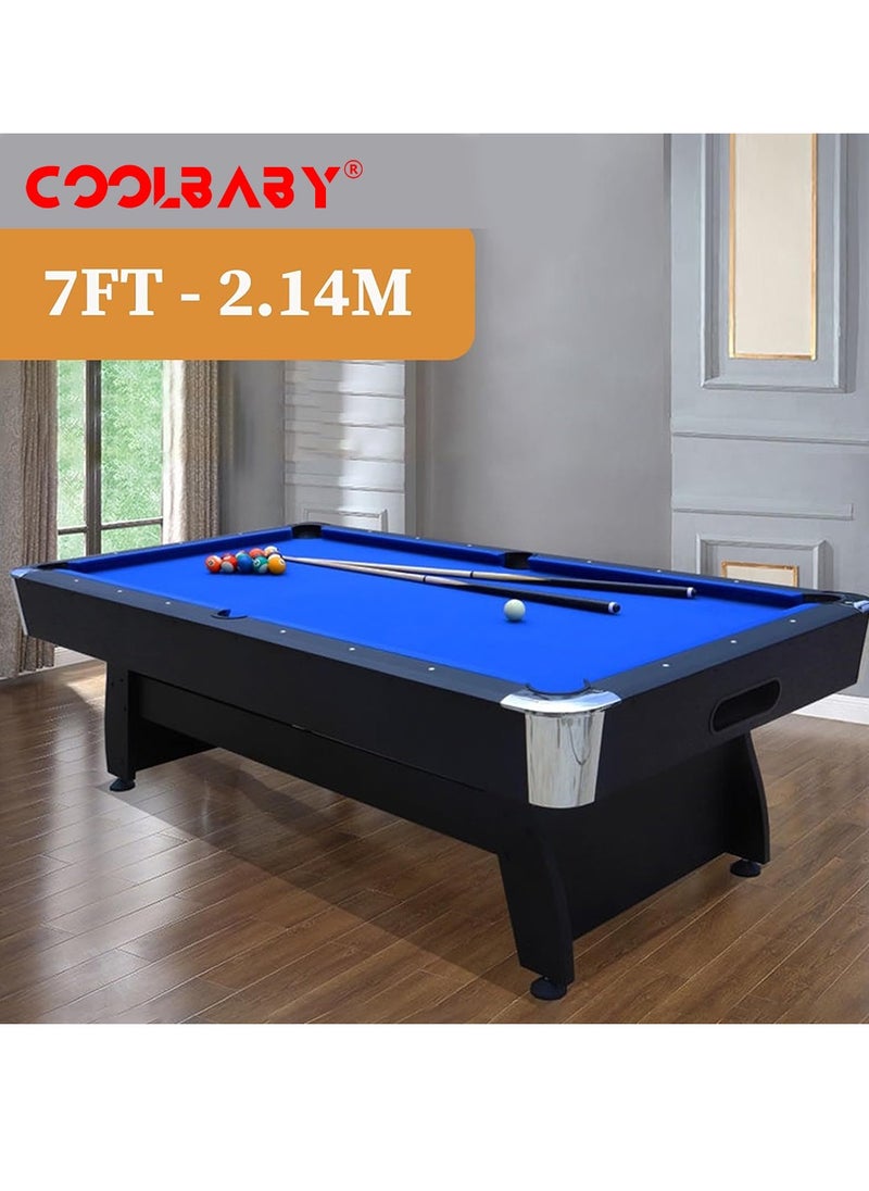 Generic 7ft Auto Ball Return Billiard Pool Table for Club Family Indoor Gym Games Billiards Table - All Accessories Included, Scratch Resistant Luster Long Finish  - Image 3