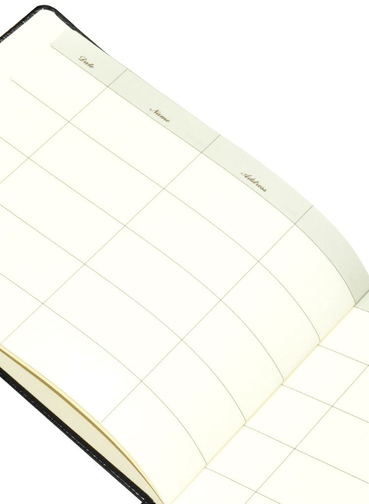 FIS Executive Visitor Book, Bonded Leather Cover, Ivory Paper, 100 gsm, Round Corners English, 120 Sheets, Box Size: 200 x 250 mm - FSCLEXVI11 - Image 2