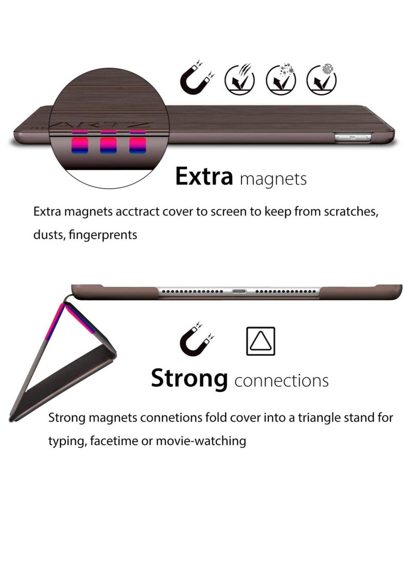 "Slim Fit Smart Folio Case for iPad Mini 5 – Lightweight Navy Blue Rubber Coated Hard Cover with Wake/Sleep Function" - Image 3