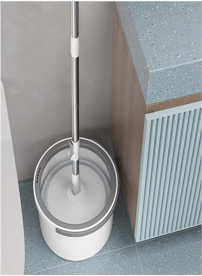 360 Degree Rotating Mop and Bucket Flat Self-Separating Laminating Mop Set with 4 Microfiber Pads and Extendable Handle Perfect for Cleaning All Kinds of Floors