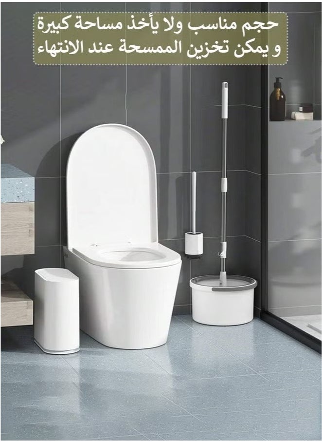 360 Degree Rotating Mop and Bucket Flat Self-Separating Laminating Mop Set with 4 Microfiber Pads and Extendable Handle Perfect for Cleaning All Kinds of Floors