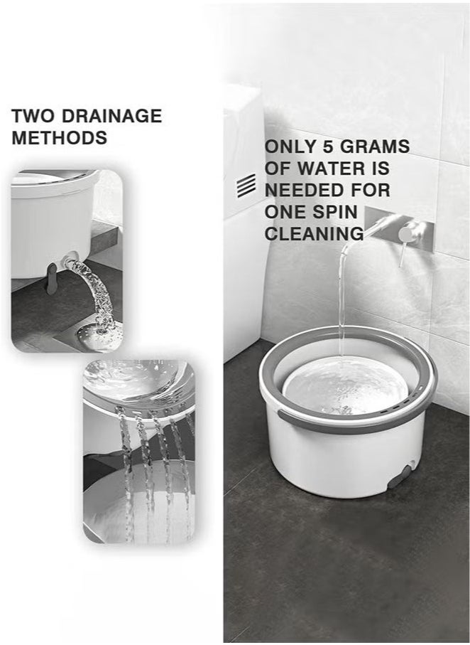 360 Degree Rotating Mop and Bucket Flat Self-Separating Laminating Mop Set with 4 Microfiber Pads and Extendable Handle Perfect for Cleaning All Kinds of Floors