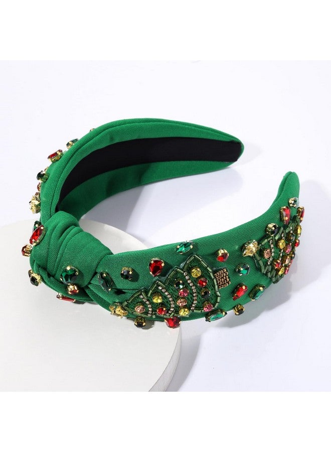 PHALIN Christmas Holiday Headband For Women Christmas Accessories Reindeer Snowflake Candy Cane Knotted Headband (Xmas Tree) - Image 3