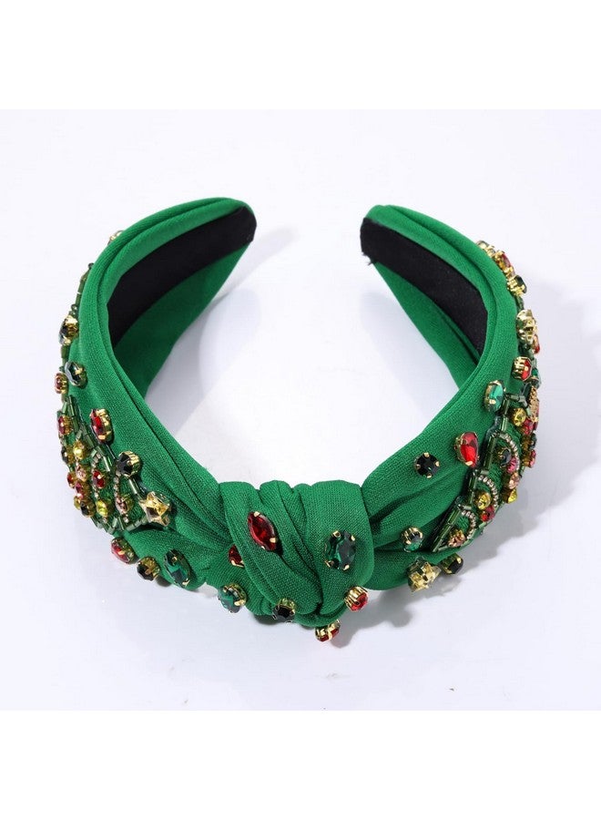 PHALIN Christmas Holiday Headband For Women Christmas Accessories Reindeer Snowflake Candy Cane Knotted Headband (Xmas Tree) - Image 4