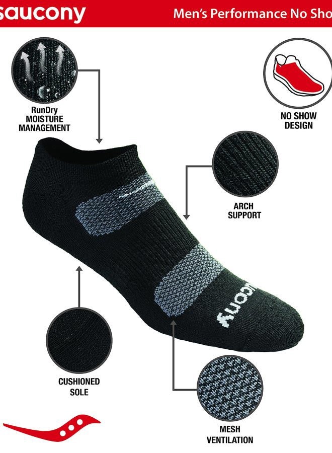 saucony Mens Multi-pack Mesh Ventilating Comfort Fit Performance No-show Socks, Black Fashion (18 Pairs), 8-12 - Image 4