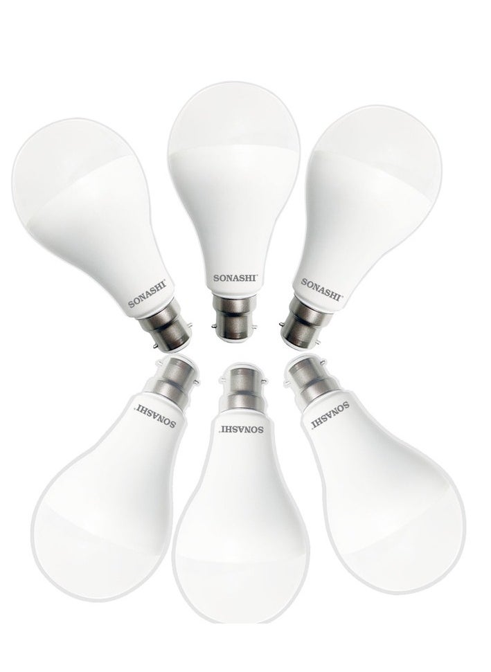 SONASHI Pack of 6 LED Bulb 15W (B22) Pin Type SLB-015  - Image 2