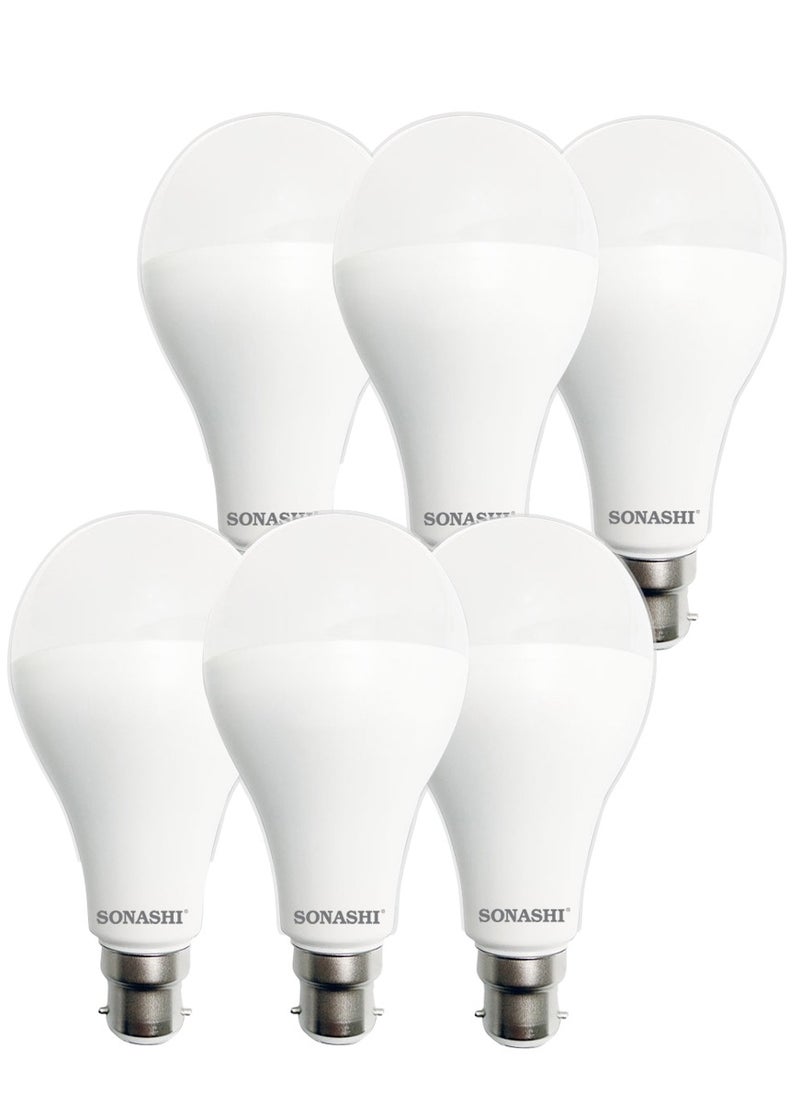 SONASHI Pack of 6 LED Bulb 15W (B22) Pin Type SLB-015  - Image 1