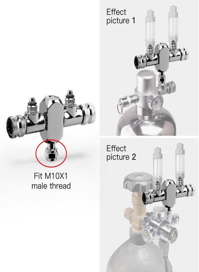Clscea Aquarium Conventional CO2 Splitter Regulator Valve 2 Way for CO2 Generator - Image 2