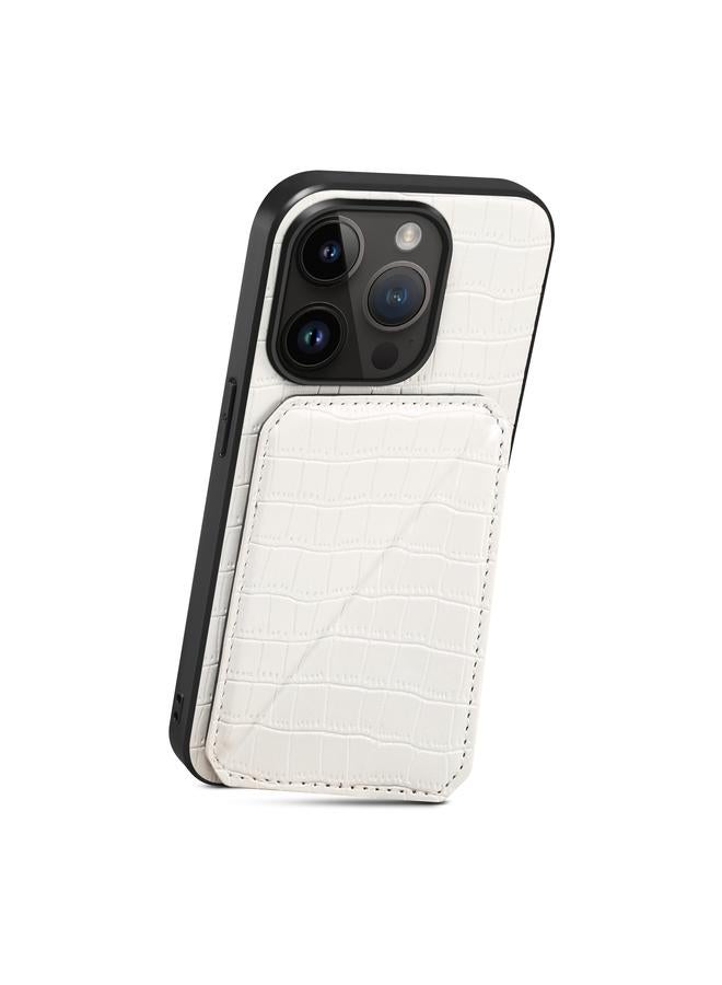 Zaboon Case For iPhone 13 Imitation Crocodile Leather Back Phone Case with Holder - Image 2