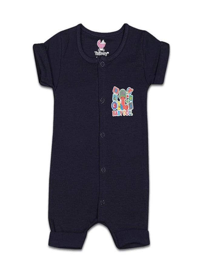 TiniBerry Baby Half Sleeve Cotton Sleepsuits/Romper/Bodysuit/Knee Lant Onesies for Baby Boys and Baby Girls Multicolor Printed (Set of 2) (9-12 Months, Yellow Black) - Image 3