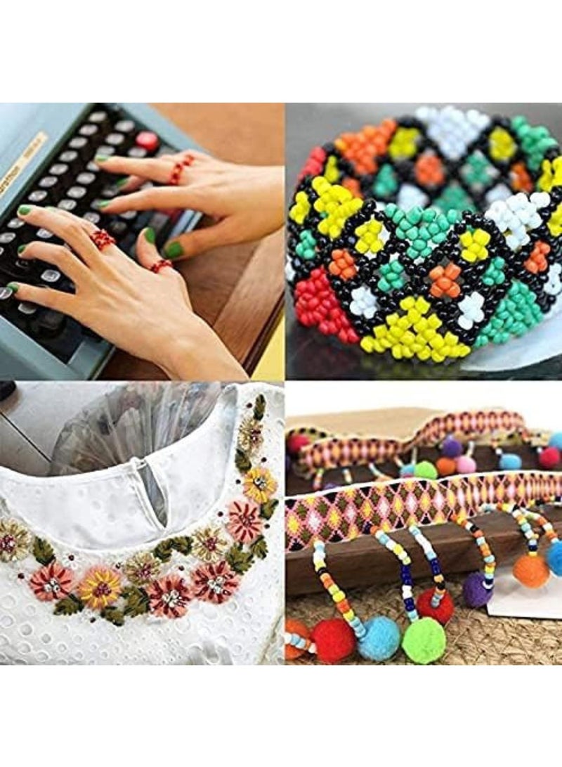 StyleWayez Seed Beads, 3500 PCS Letter Beads and Pony Beads 24-Grid Bead Kit Set Rope Mini Seed Beads Set for Jewelry Making Bracelet Beads Finding DIY Crafts Beading Needles for Jewelry Bracelet Making（4mm） - Image 3