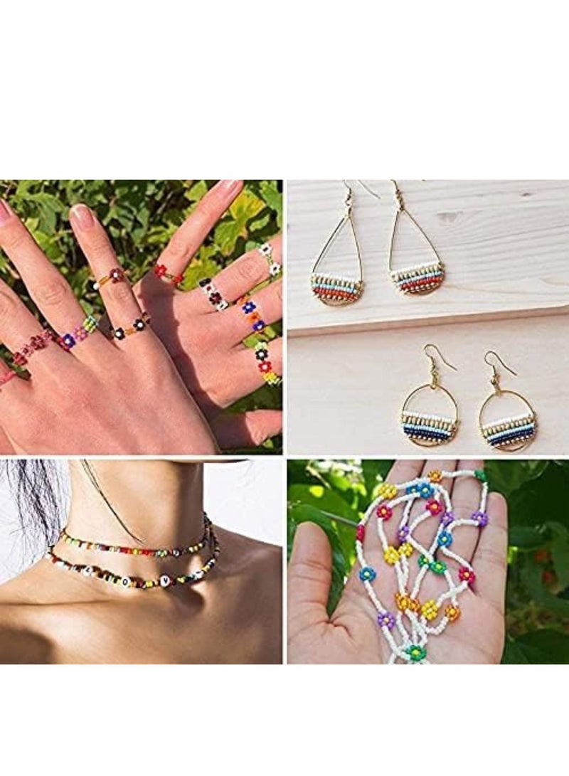 StyleWayez Seed Beads, 3500 PCS Letter Beads and Pony Beads 24-Grid Bead Kit Set Rope Mini Seed Beads Set for Jewelry Making Bracelet Beads Finding DIY Crafts Beading Needles for Jewelry Bracelet Making（4mm） - Image 4