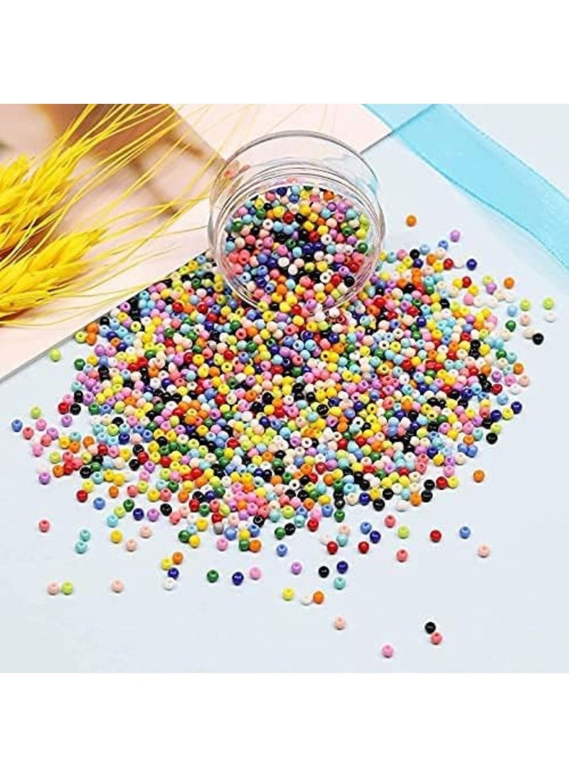 StyleWayez Seed Beads, 3500 PCS Letter Beads and Pony Beads 24-Grid Bead Kit Set Rope Mini Seed Beads Set for Jewelry Making Bracelet Beads Finding DIY Crafts Beading Needles for Jewelry Bracelet Making（4mm） - Image 2