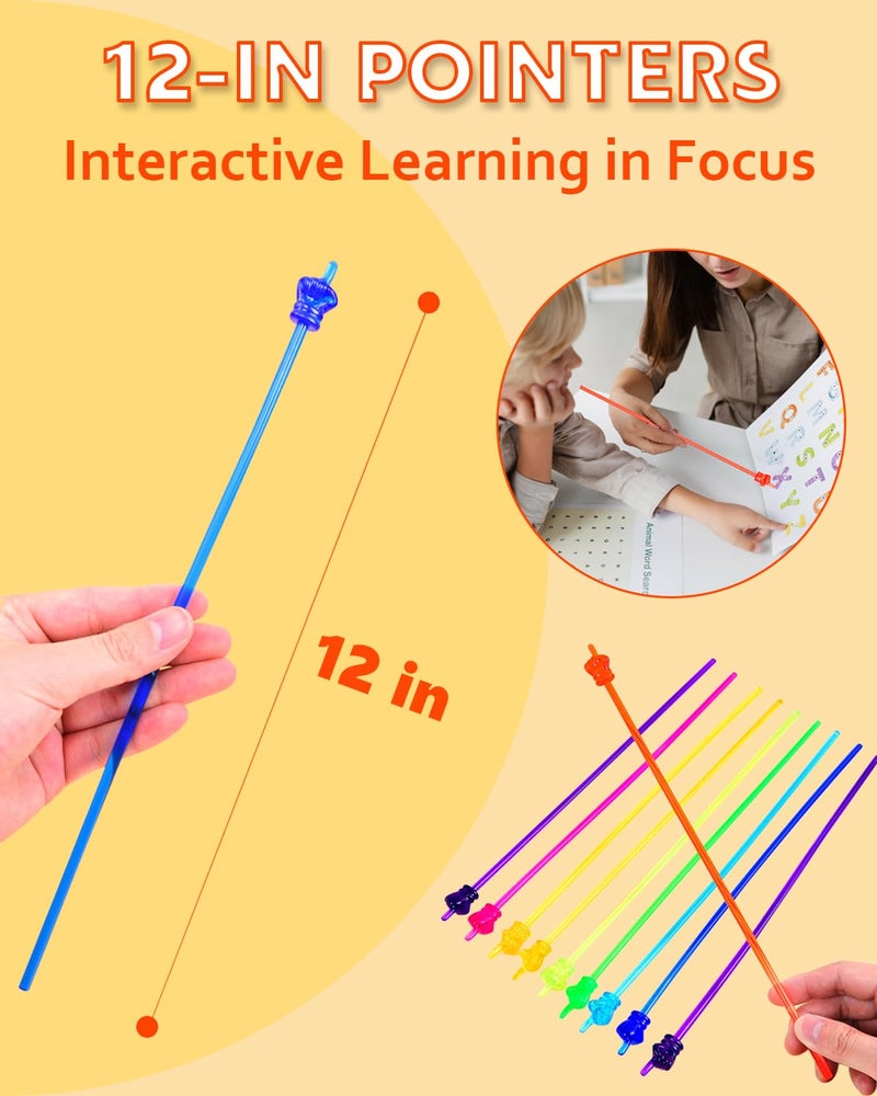 Dumero 10pcs Finger Pointer for Classroom, Reading Pointers for Kids, Hand Pointing Stick, Teaching Finger Class Pointer for Teachers, Classroom Teacher Must Haves Supplies Essentials - Image 3