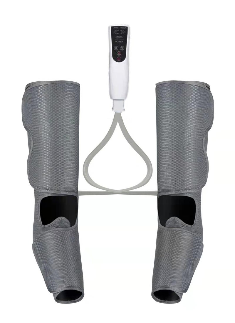 PENG GENERAL Air Compression Leg Massager with Heat, Simulates Kneading and Stroking of Tissues by Using an Inflatable Garment, Gifts for Women Men (Grey)  - Image 1