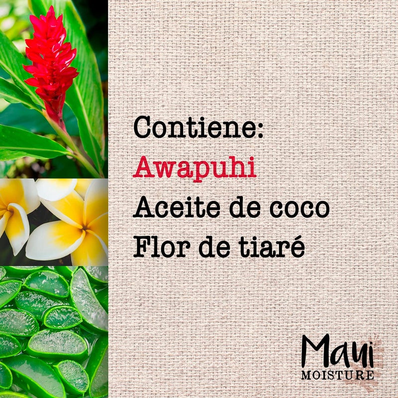 Maui Moisture Shine + Awapuhi Moisturizing Vegan Conditioner with Oils for Shiny Hair Silicone & SulfateFree Surfactant Aloe Conditioner to Hydrate Detangle Hair, Coconut, 13 Fl Oz - Image 4