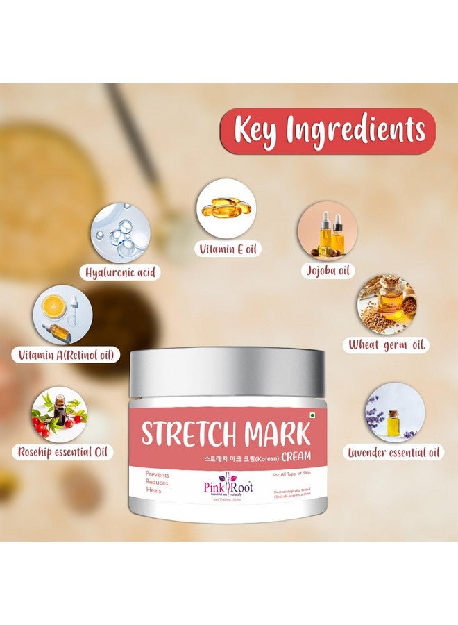 Pink Root كريم ماركات التمدد من بينك روت 50 مل - يقلل من ظهور علامات التمدد مع مرور الوقت ويقلل من الاحمرار - Image 3