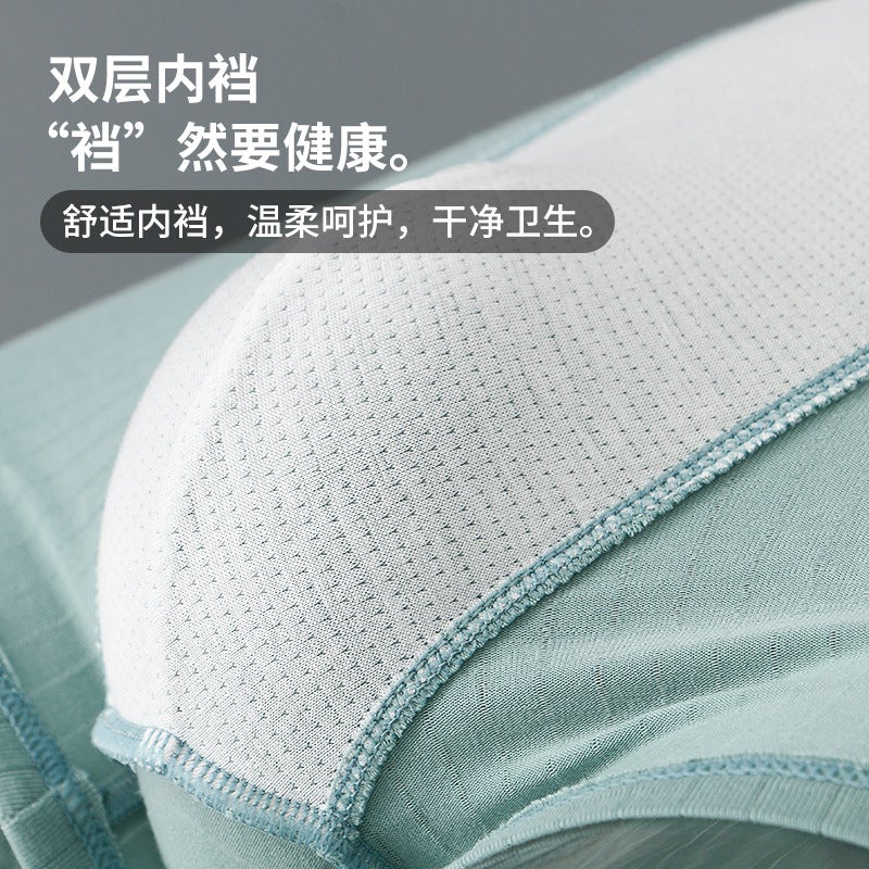 Pure Cotton Threaded Men'S Underwear Stretch Cotton Solid Color Mid-Waist Youth Boxer Briefs Boxer Shorts For Men - Image 4