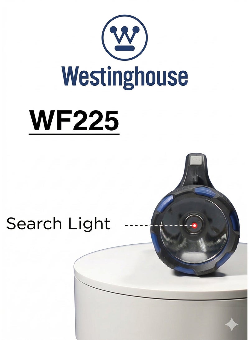 ويستنجهاوس مصباح بحث WF225-CB من وستنجهاوس WF225-CB قابل للشحن - شعاع 1000 لومن و7 أوضاع، مصباح كشاف LED ثنائي اللون SMD + 10 وات LED، بطارية 4800 مللي أمبير، مصباح كشاف للطوارئ للتخييم والتنزه وانقطاع التيار الكهربائي والإنقاذ في الهواء الطلق - Image 5