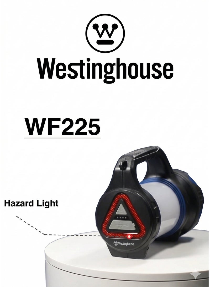 ويستنجهاوس مصباح بحث WF225-CB من وستنجهاوس WF225-CB قابل للشحن - شعاع 1000 لومن و7 أوضاع، مصباح كشاف LED ثنائي اللون SMD + 10 وات LED، بطارية 4800 مللي أمبير، مصباح كشاف للطوارئ للتخييم والتنزه وانقطاع التيار الكهربائي والإنقاذ في الهواء الطلق - Image 4