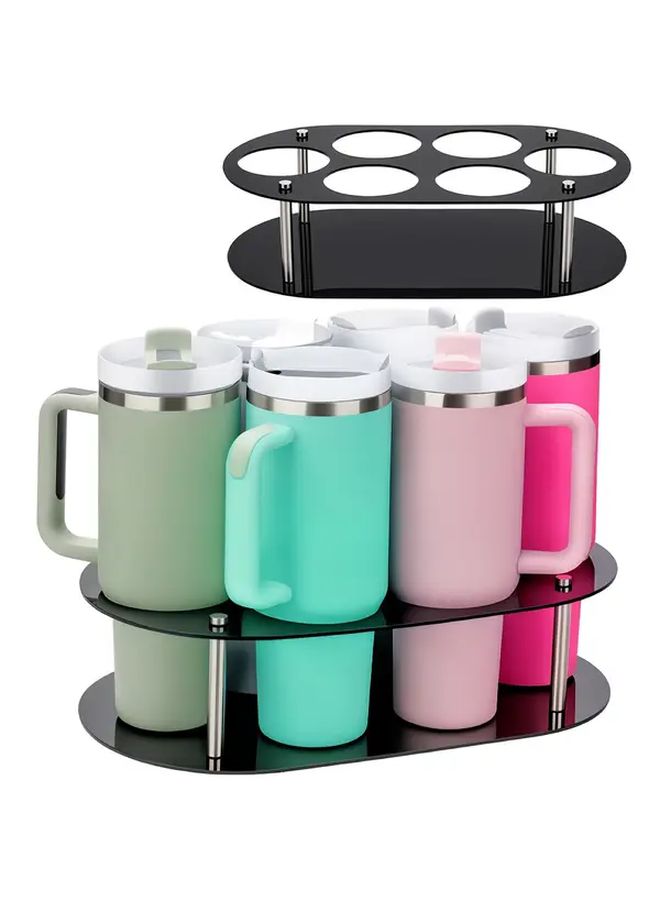 Acrylic 40 Oz Tumbler Holder With Handle Slot Transparent 1 Set - Image 2