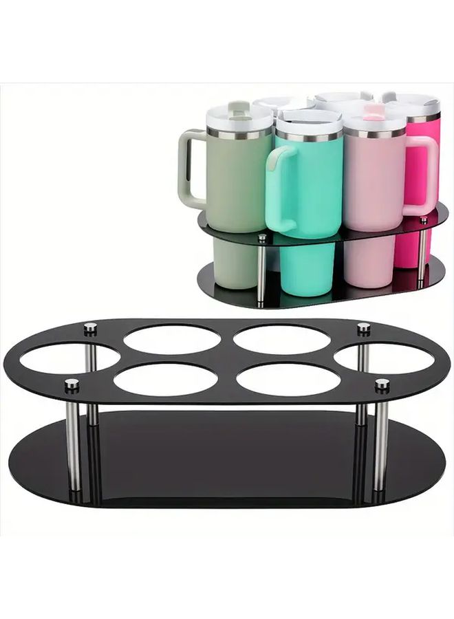 Acrylic 40 Oz Tumbler Holder With Handle Slot Transparent 1 Set - Image 1