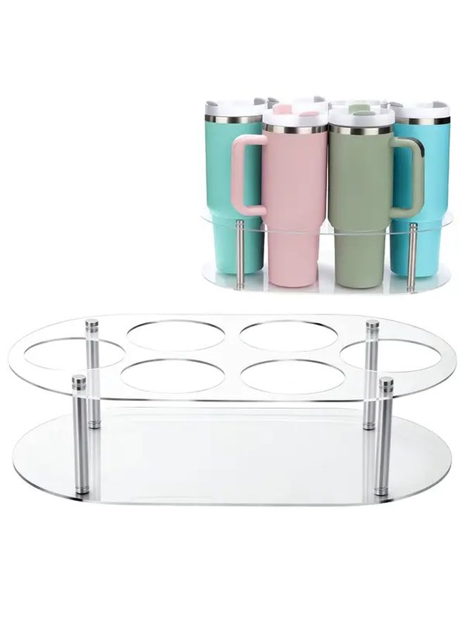 Acrylic 40 Oz Tumbler Holder With Handle Slot Transparent 1 Set - Image 5