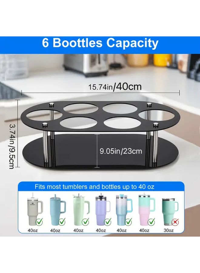 Acrylic 40 Oz Tumbler Holder With Handle Slot Transparent 1 Set - Image 3