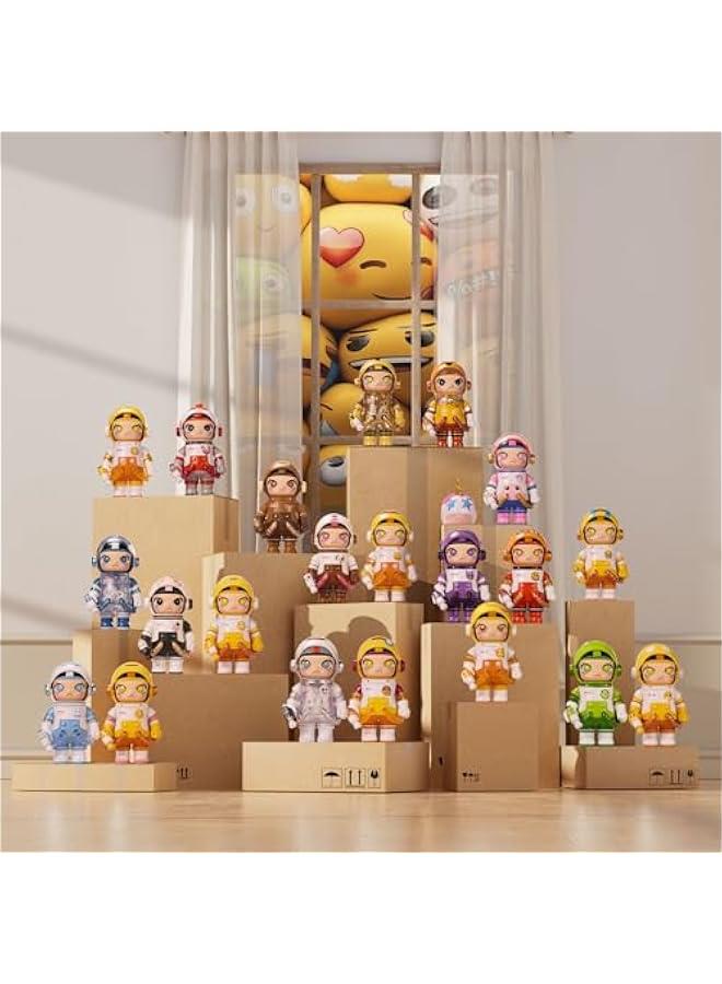 Arabest Mega Space Molly 100% × Emoji Series, Molly Blind Box Figures, Random Design Action Figures Collectible Toys Home Decorations, Holiday Birthday Gifts for Girls and Boys, Whole Set - Image 3