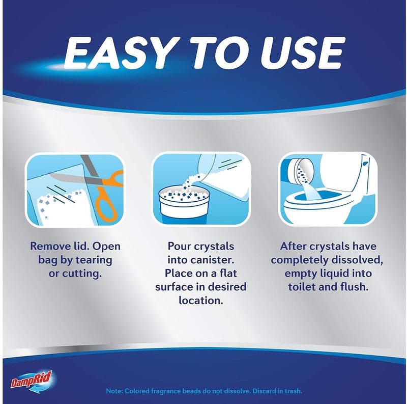 دامب ريد مزيل الرطوبة 10.5 أونصة – جهاز امتصاص الرطوبة للحمام والخزانة والمطبخ – يزيل الروائح الكريهة ويمنع العفن والرطوبة – حل طويل المفعول للتحكم في الرطوبة - Image 4