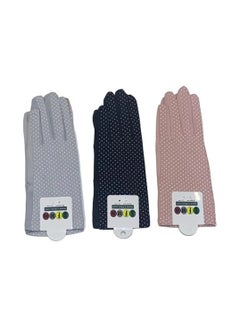 SFMW 3 Pairs of Driving Gloves for Women that Protect from the Sun Rays with a Touch Finger for Using a Mobile Phone 