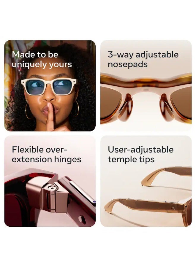 Meta 155 mAh Meta Adventurer - Smart AI glasses for Women, Men—Meta AI, 12MP Camera, Live Translate — Transitions Ruby Lenses - Merlot - Size: Standard Merlot - Image 4