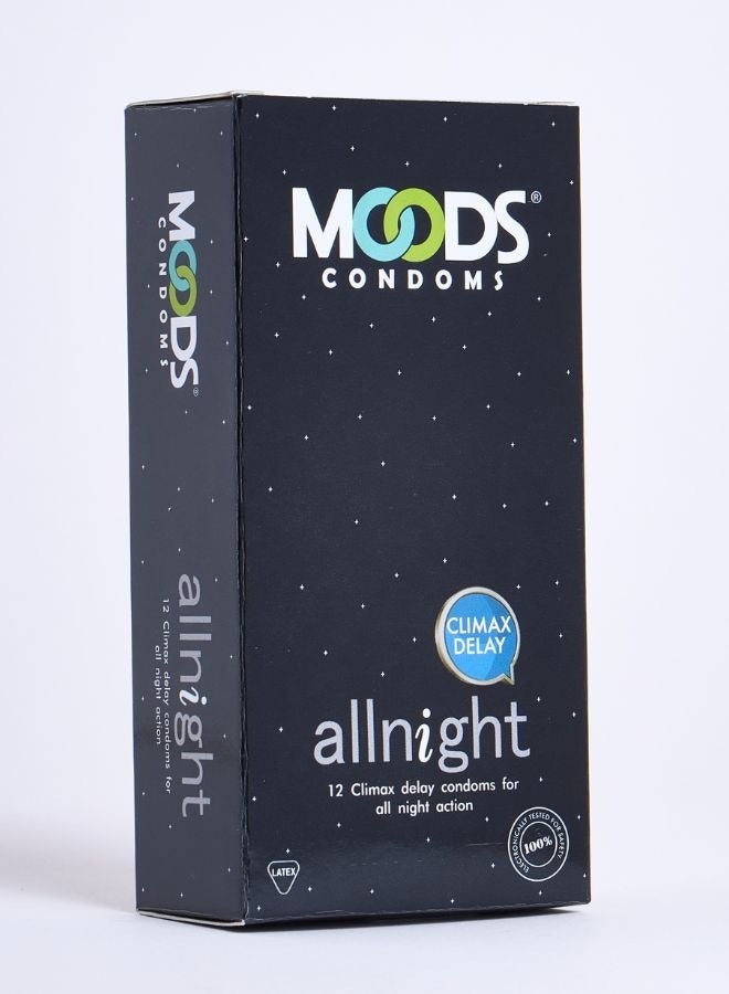 Moods All Night Condoms 12 Pieces - Image 1