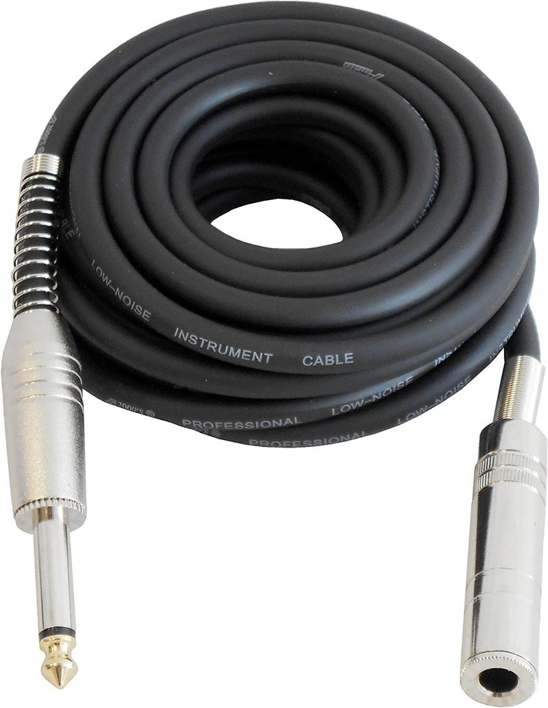 EKAAZ TS Mono Male to Female Audio Extension Cable – 1/4 Inch (6.35mm) Instrument Patch Cord (20 Meter) - Image 5