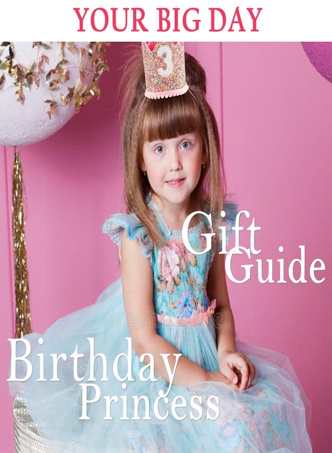 SuPoo Girl's 3rd Birthday Party Supplies - Glitter Crown Tiara with Elastic Band, Sprinkle Headband, Happy Birthday Cap for 3 Year Old Princess - Image 3