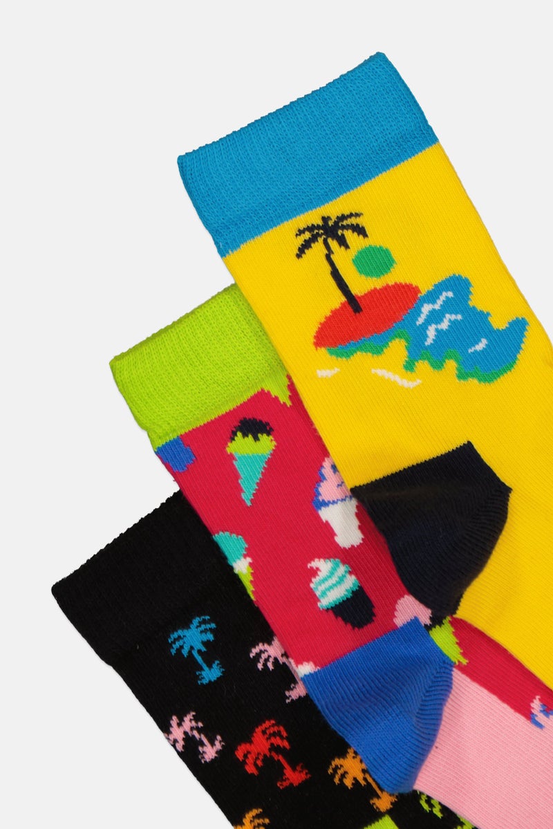 Happy Socks Kids Boy 5 Pairs Allover Print Tropical Socks, Multicolor - Image 2
