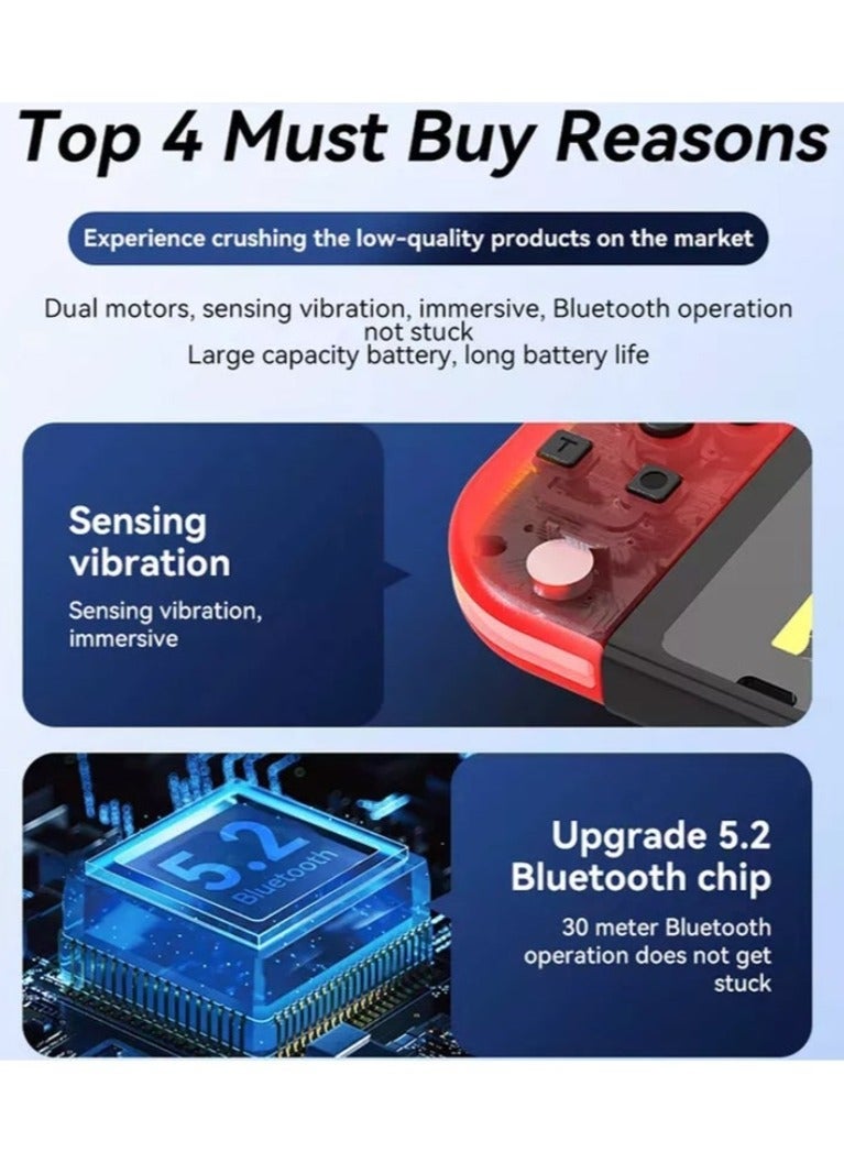Joy Cons Wireless Controller For Nintendo Switch, L/R Controllers Replacement Compatible With Nintendo Switch/Lite/OLED, Joystick With Wake-up/Screenshot/Dual Vibration/Motion Control Function  - Image 2