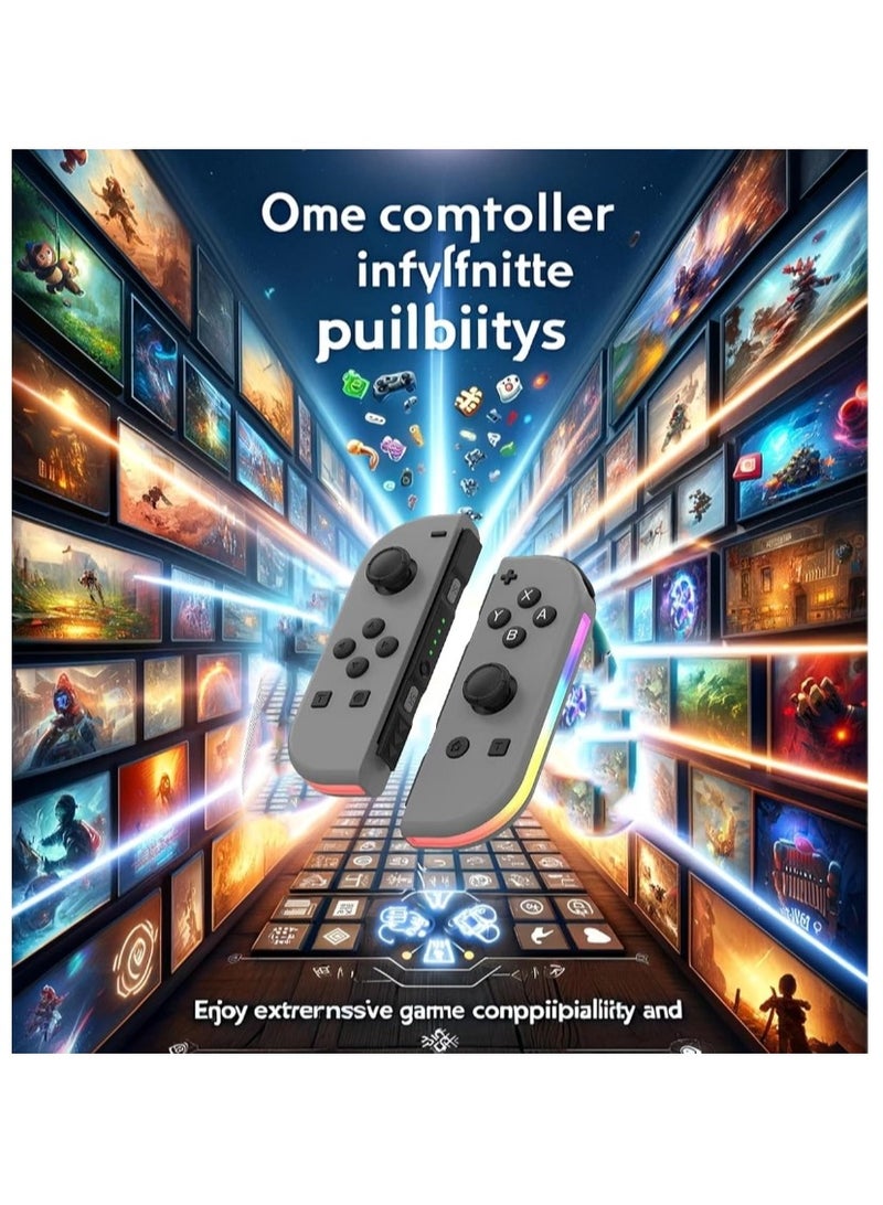 Joy Cons Wireless Controller For Nintendo Switch, L/R Controllers Replacement Compatible With Nintendo Switch/Lite/OLED, Joystick With Wake-up/Screenshot/Dual Vibration/Motion Control Function  - Image 5