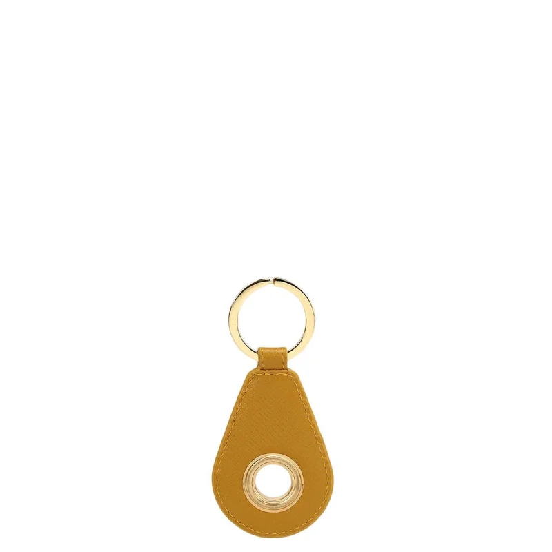 Da Milano Mustard Franzy Leather Key Chain - Mustard  | Best Price UAE