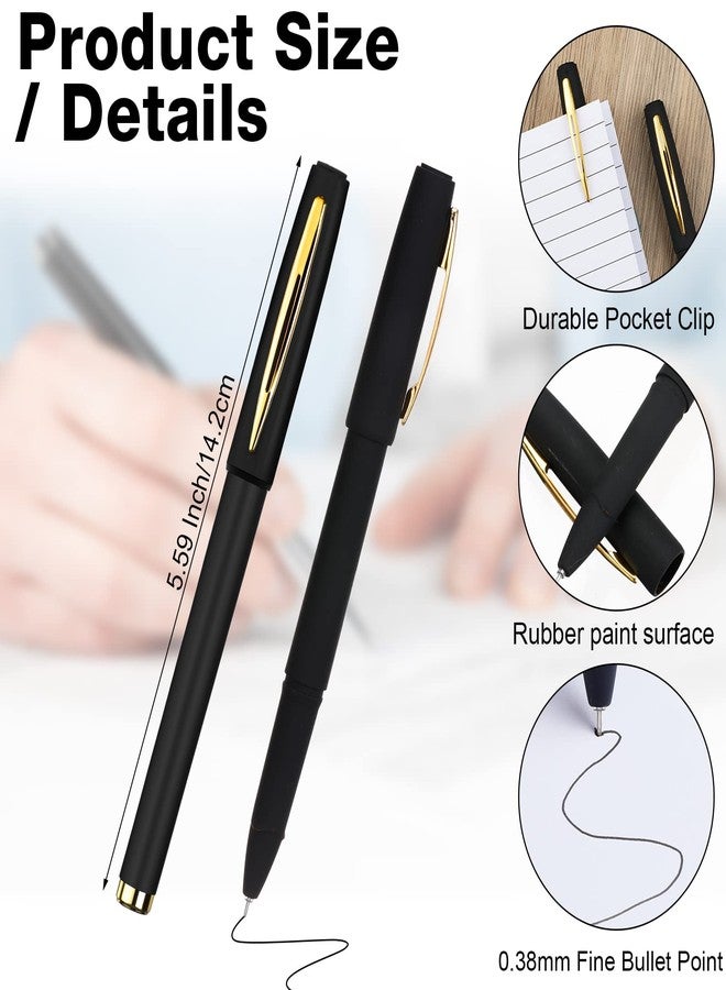 Sherr 120 Pcs Black Gel Ink Pens Rollerball Bulk Ultra Fine Point Roller Ball Gel Pens for Office, School, Writing, Taking Notes, Sketching(0.38mm) - Image 2