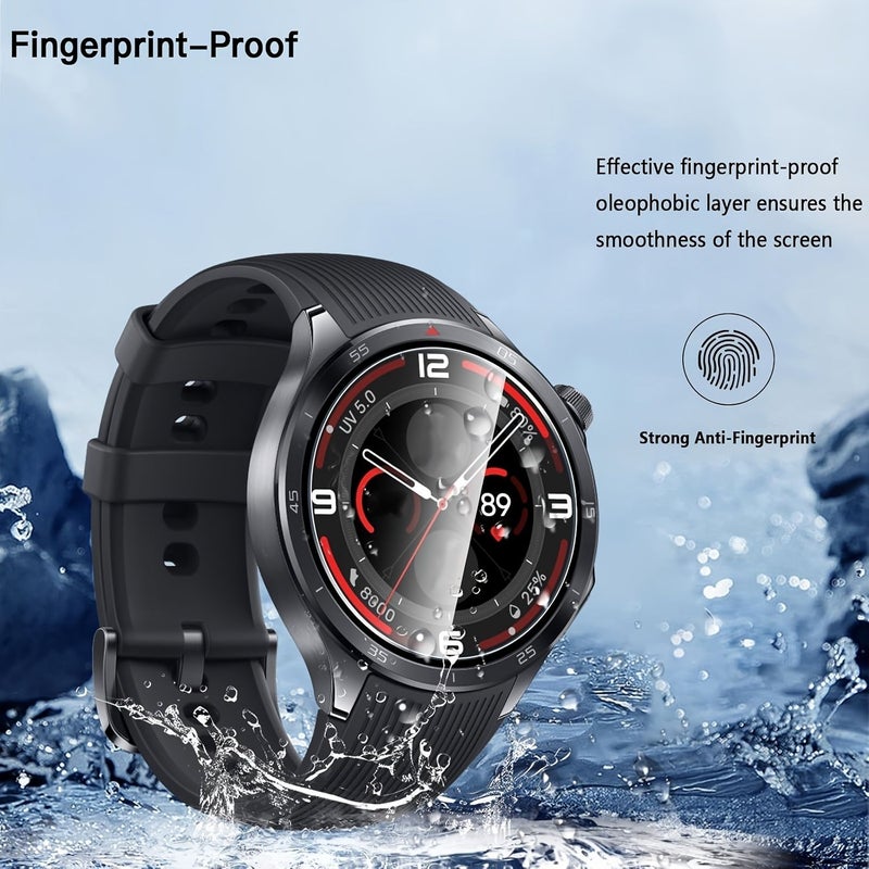 Tempered Glass Screen Protector 2 Pack For Oneplus Watch 3 Smartwatch - Image 3