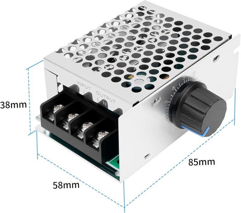 MakerHawk DC Motor Speed Controller PWM Speed Controller DC 9V-55V 40A Universal Electric Motor Speed Control Regulator Speed Change Switch for Motors Fan Engines - Image 2