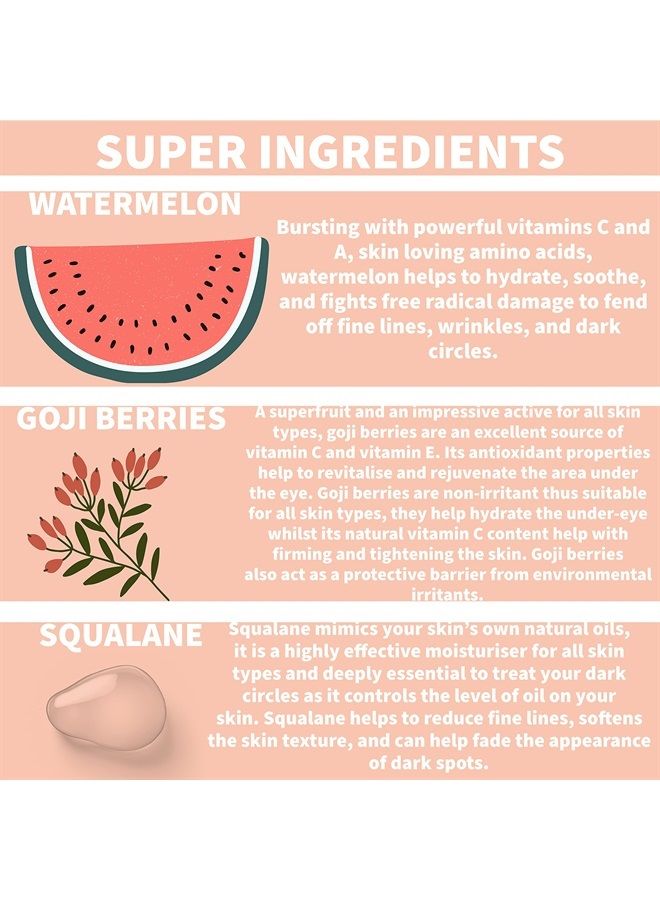 Nature Spell Advanced Under Eye Serum with Watermelon & Goji Berries 1 Fl Oz– Targets Dark Circles, Puffiness & Eyebags – Anti Wrinkle Under Eye Cream - 100% Vegan – Made in the UK - Image 3