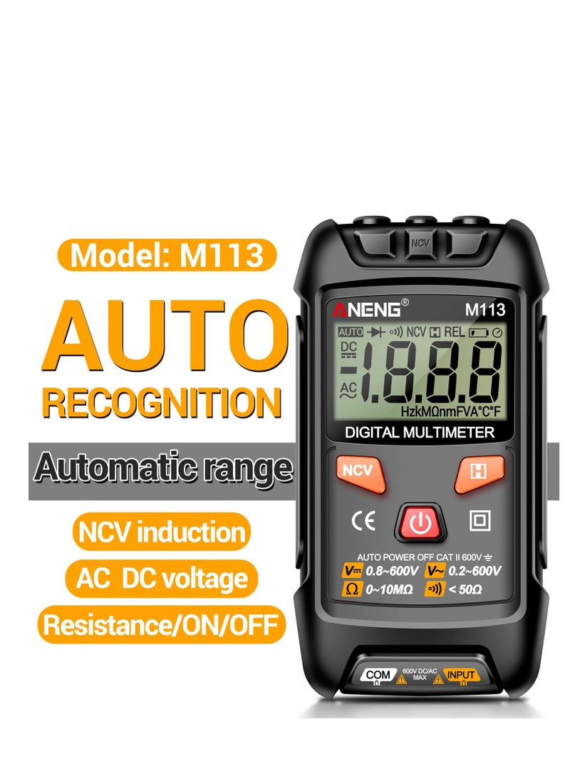 Generic Digital Multimeter M113 with Auto Data Retention, Voltage and Resistance Testing, NCV Function, On/Off Beeps, and Auto Off Feature - 1999 Count Voltage Tester.  - Image 4