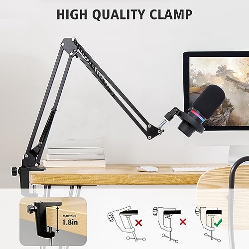 SUNMON HyperX DuoCast Boom Arm - HyperX Microphone Arm Compatible with HyperX DuoCast, Mic Arm with Microphone Cover, Improve Sound Quality, Microphone Arm for DuoCast by SUNMON - Image 4