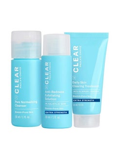 Clear Extra Strength Acne Travel Kit 2% Salicylic Acid & 5% Benzoyl Peroxide For Severe Acne Redness Relief Two Week Trial Size - pzsku/ZBEF3404F459982327D67Z/45/_/1674987494/382e0bf8-1e25-4dc2-a915-f89586d45e71