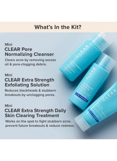 Clear Extra Strength Acne Travel Kit 2% Salicylic Acid & 5% Benzoyl Peroxide For Severe Acne Redness Relief Two Week Trial Size - pzsku/ZBEF3404F459982327D67Z/45/_/1674987495/29df8303-d008-4b6d-8e86-1b6f5bb0757b